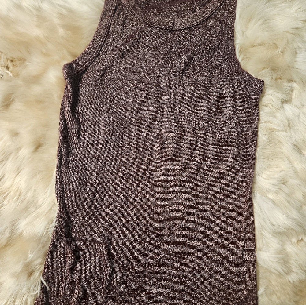 Michael Stars Shimmering Maroon Tank Top